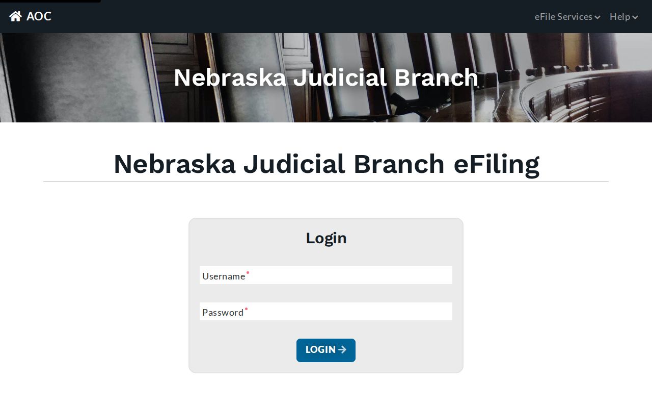 Seward County case search distinction from Nebraska eFiling login