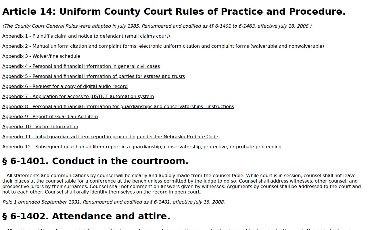Seward County criminal docket County Court redaction rule source