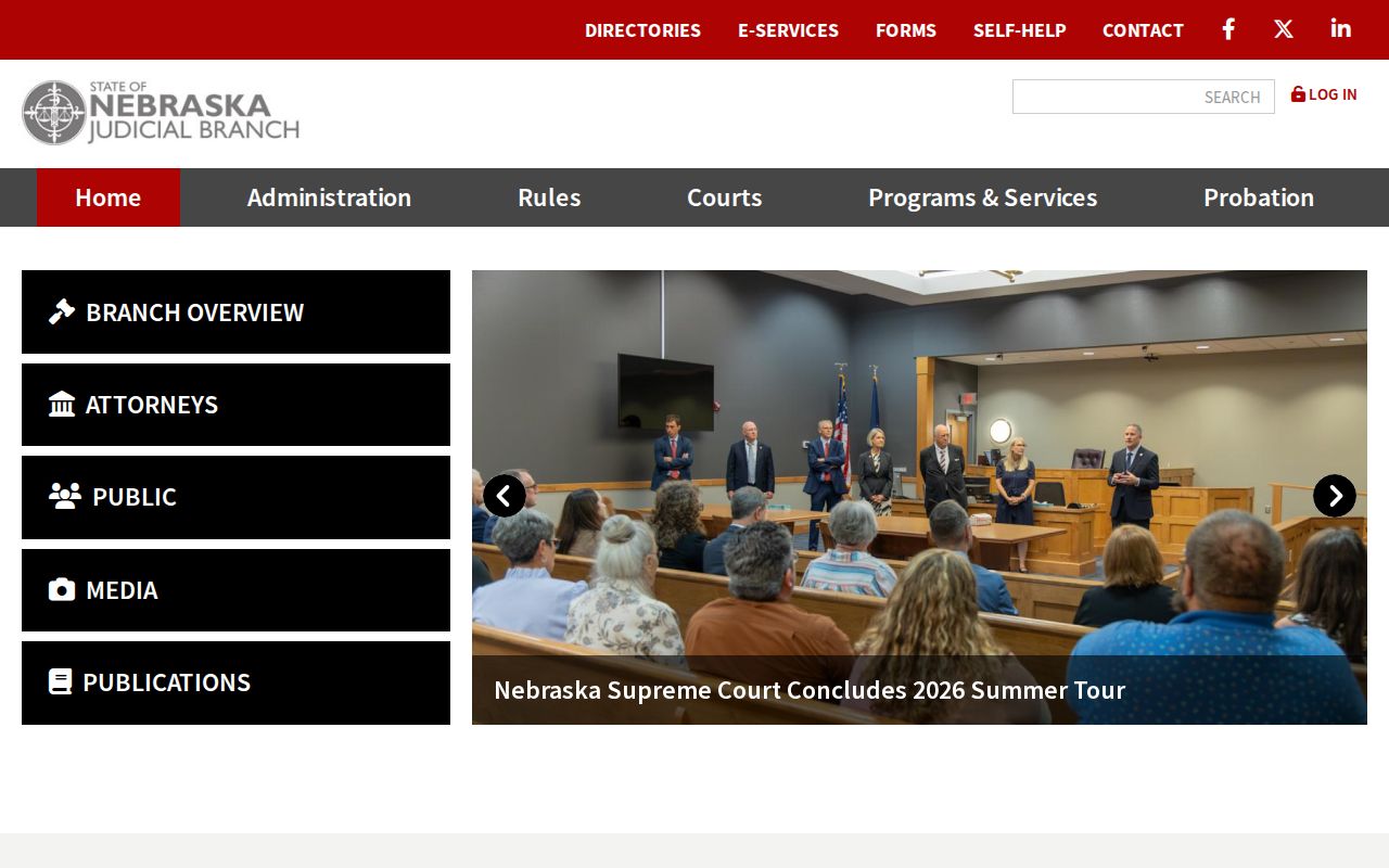 Seward County court docket access through the Nebraska Judicial Branch