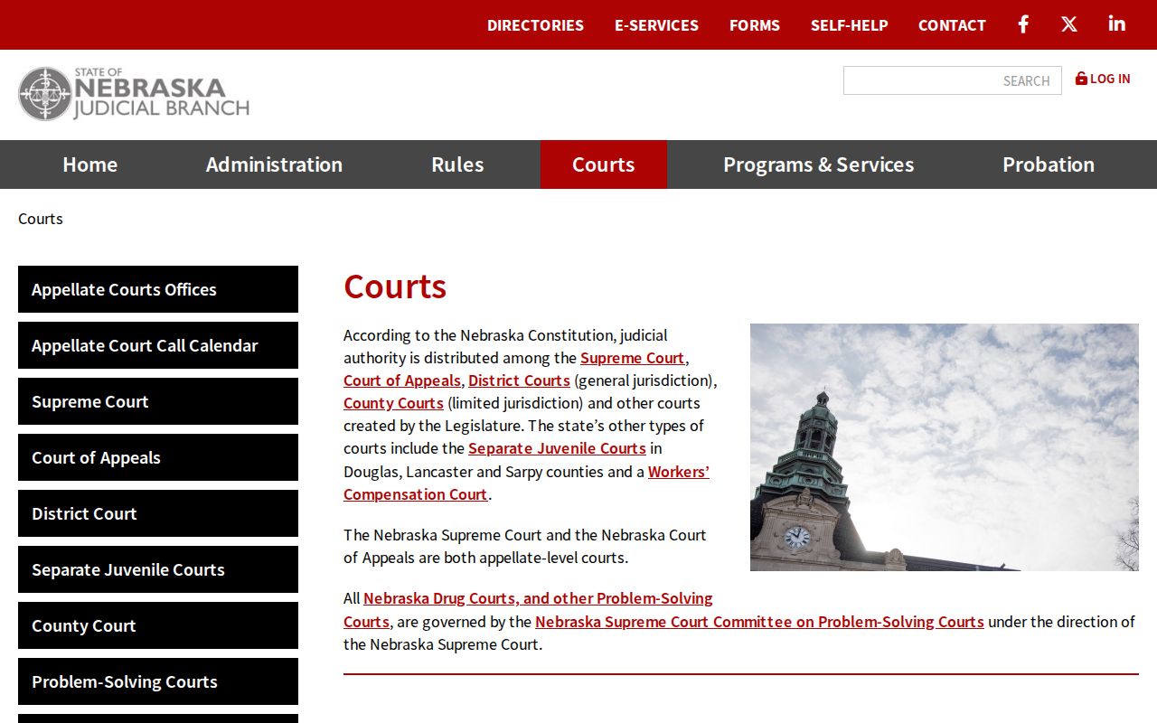 Seward County court docket Nebraska court system overview