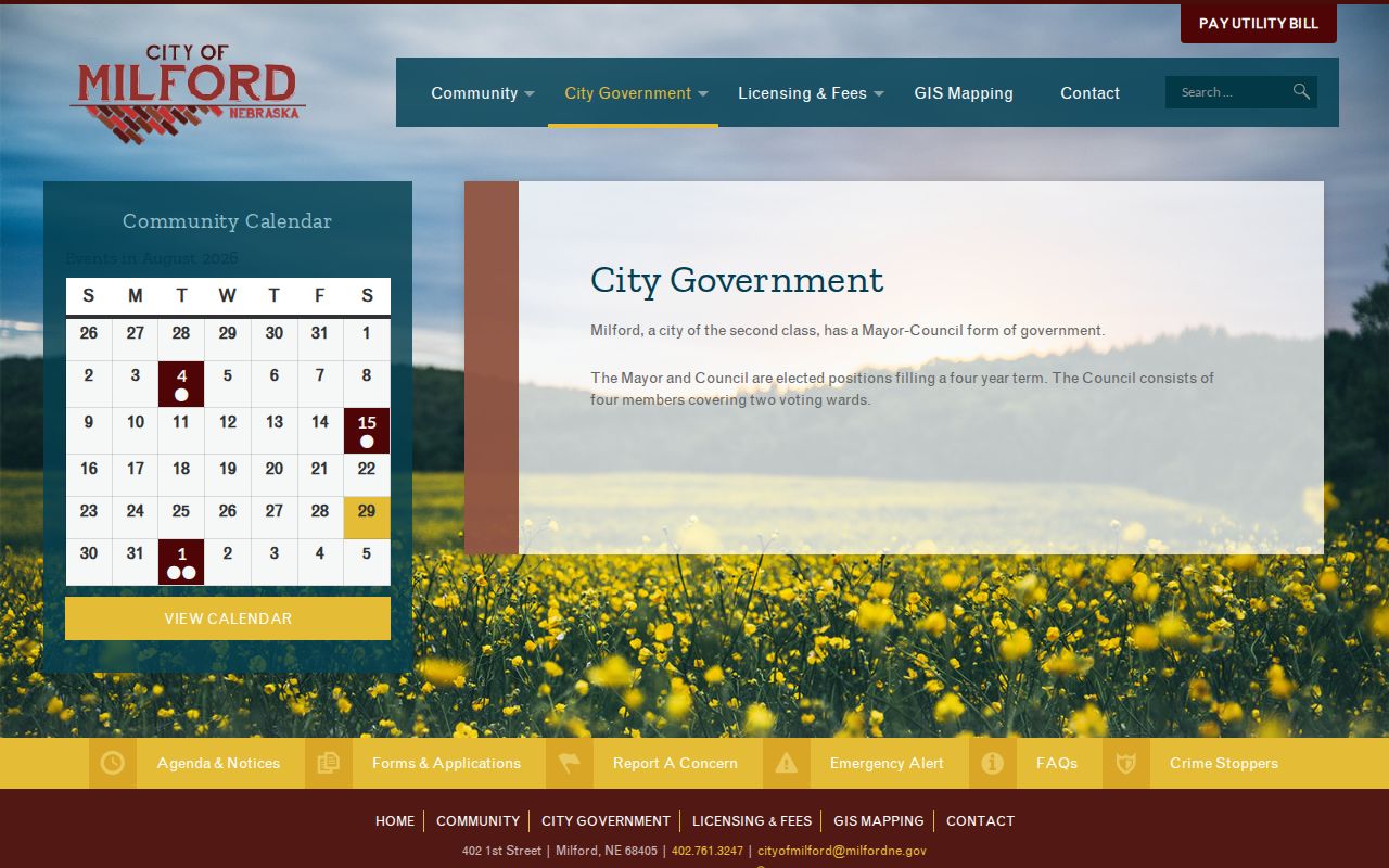Milford court docket city government context and court routing
