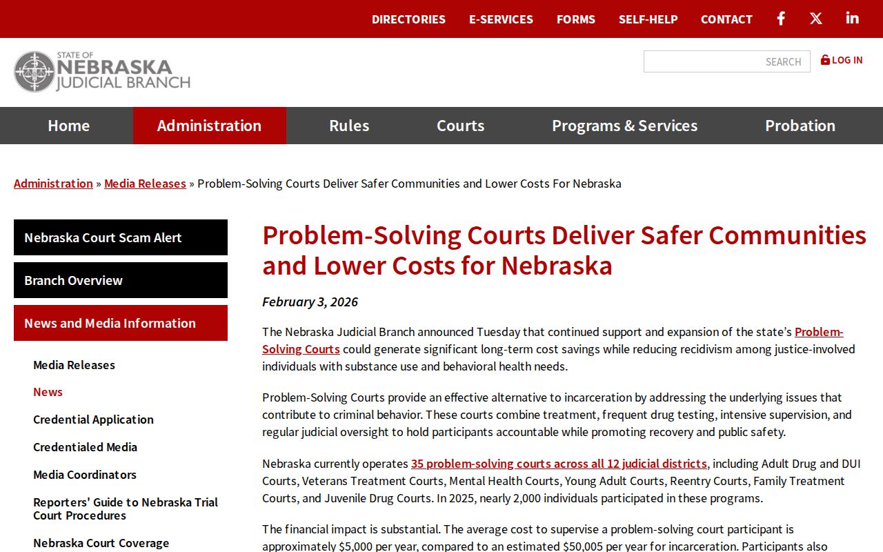 Staplehurst court docket Nebraska Fifth Judicial District program information