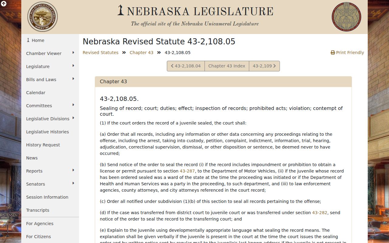 Utica court docket public-access context from Nebraska juvenile records law